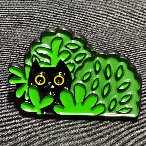 Lurking Kitty Enamel Pin | He’s Watching and Assessing You