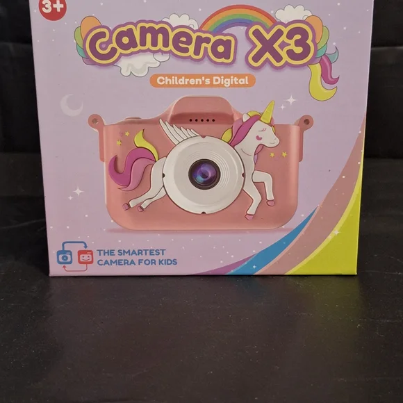 Children's Digital Camera X3 - Pink Unicorn Design