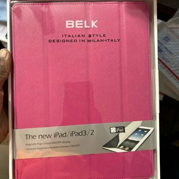 BELK Italian Style Pink iPad/ iPad3/2 Cover also have black- gray -red -cream