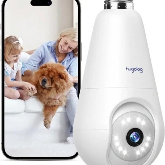 2K Light Bulb Security Camera Wireless Outdoor-2.4GHz