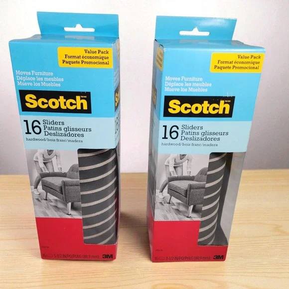 SCOTCH Furniture Sliders / 3.5‎ inch Round / 16-Pack VALUE PACK - NEW