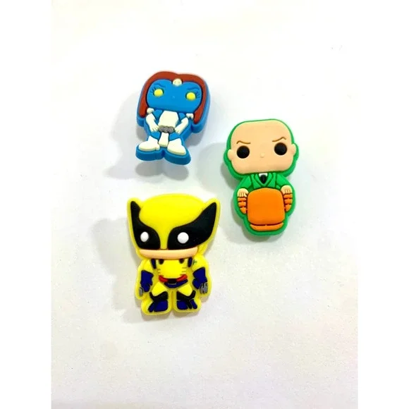 X-Men Marvel comics, Shoe Charms collectible lot of 3