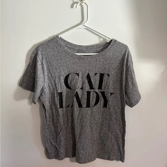 Zoe + Liv Gray Cat Lady Tee