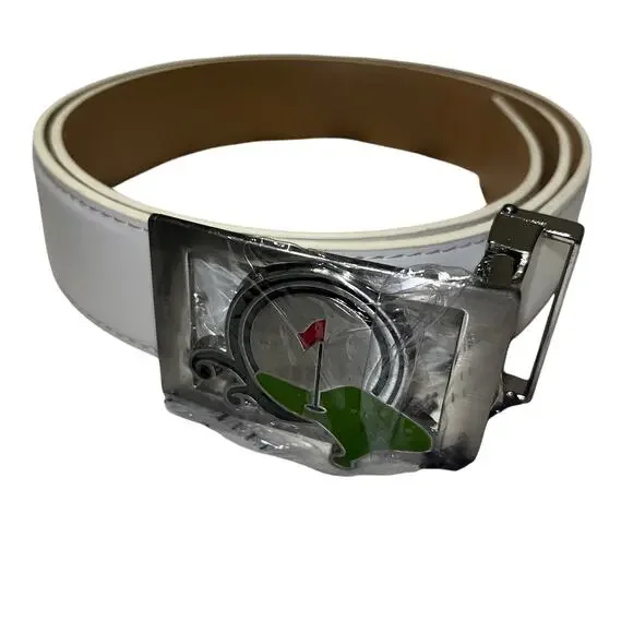 NWOT DRUH GENUINE LEATHER BELT GOLFER GREEN BUCKLE BELT