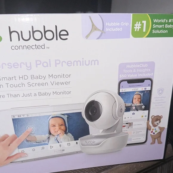 connected apparel Nursery Pal Premium Smart HD Baby Monitor - White