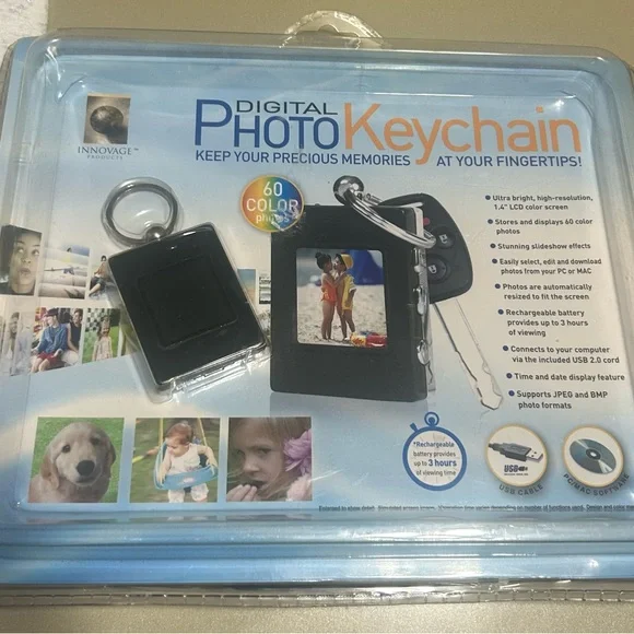 Digital Photo Keychain - Black