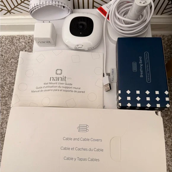 Nanit Pro Baby Monitor with Breathing Band - White