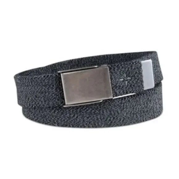 Sun + Stone Men's Size Large 38-40 Stretch Webbing Belt Black/Gray NEW