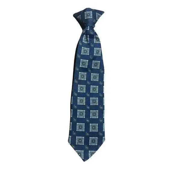Boys Navy Clip on tie 9 inches long