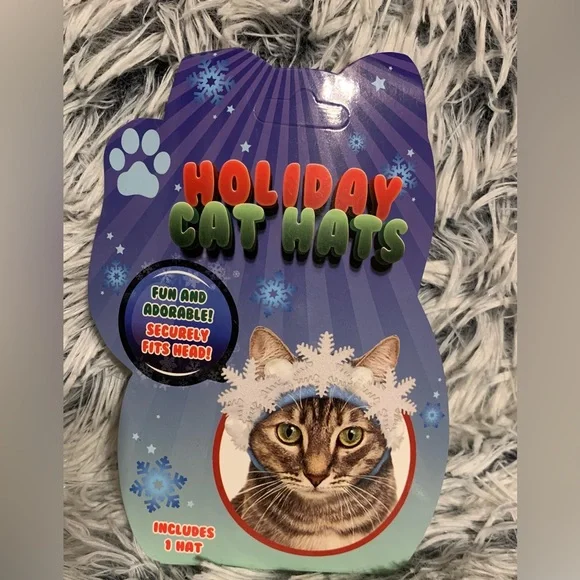 Holiday Cat Hat / Snowflake Halo Hat NEW In Box One Size