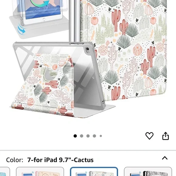 Cactus Pattern Tablet Case for iPad 9.7
