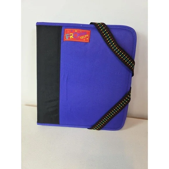 Pen-Tab Pro Stuff Purple 3 Ring Binder Zipper Under Wraps Vintage 90s