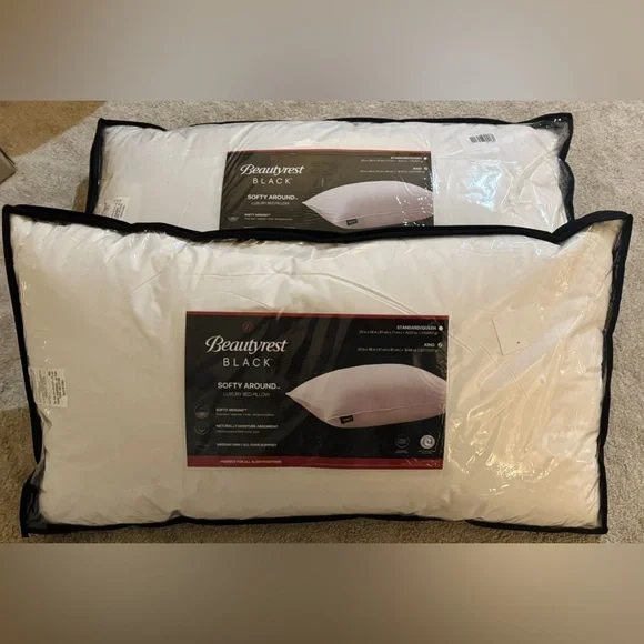🎉LAST CHANCE🎉2PC BEAUTYREST BLACK Luxurious‎ Down And Feather Blend Pillows