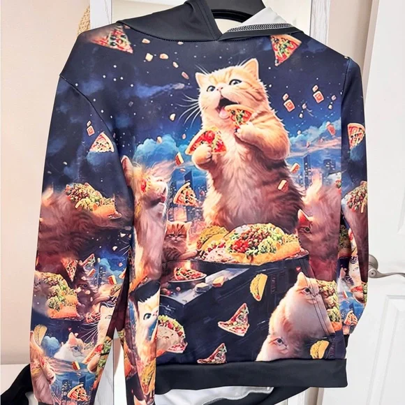 Cat Pizza Party Hoodie