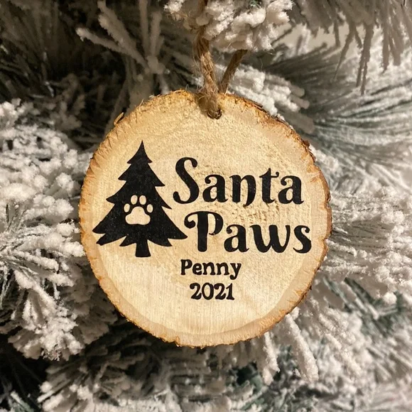 Personalized Santa Paws Ornament