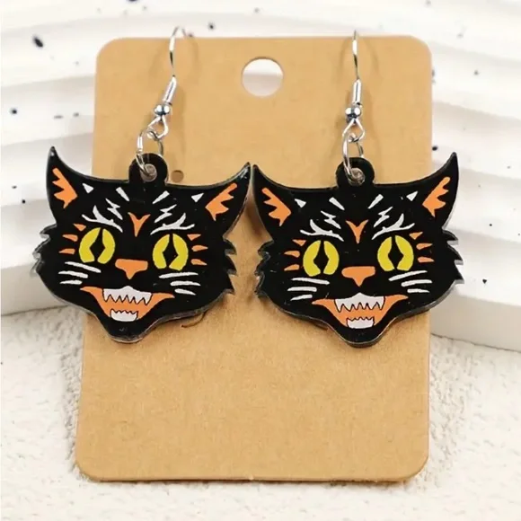 Black Cat Earrings