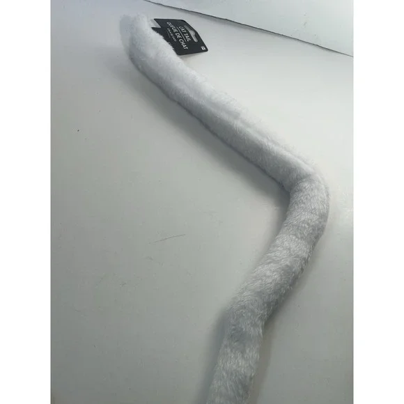 White Cat Tail Animal Kitty Halloween Costume Accessory One Size Fits Most