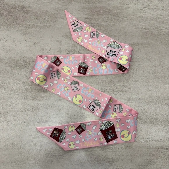 Playful Pink Popcorn Kids Tie silk