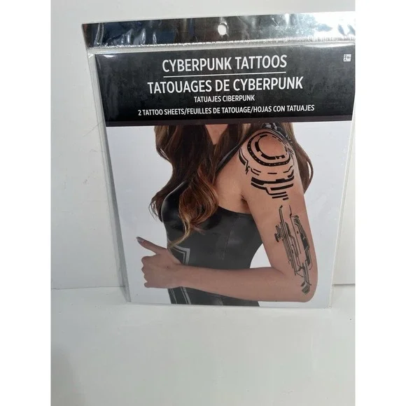 Cyberpunk Tattoos Suit Yourself Fancy Dress Up Halloween Adult Costume Accessory