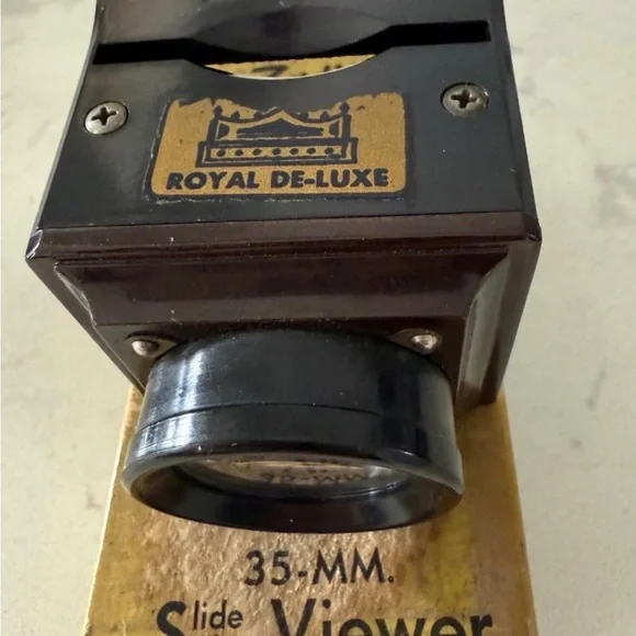 VINTAGE ZADIIX 35 mm SLIDE VIEWER ROYAL DE-LUXE ORIGINAL BOX BAKELITE?