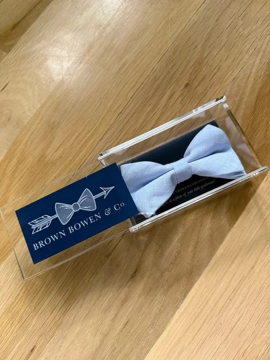 Brown Bowen & Co. Boy's Bowentie – Bluffton Blue Linen