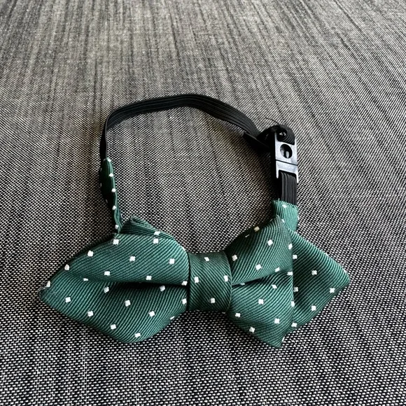 Green Polka Dot Bow Tie