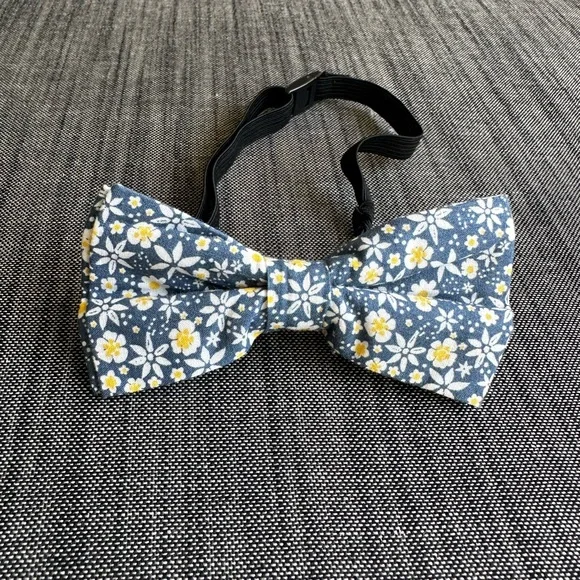 Floral Blue Bow Tie for Kids