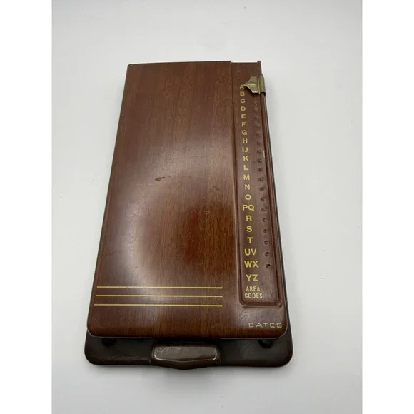Vtg Bates List Finder Secretary Model G Metal Address Book 1960's. Sheets unused