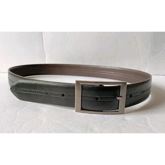 Beverly Hills Polo Club Belt Men's 36 Bonded Leather Black Adjustable