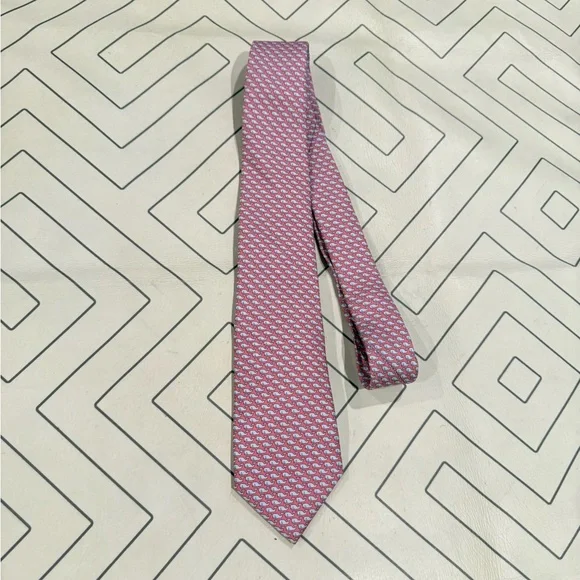 Vineyard Vines Pink Whale Silk Tie