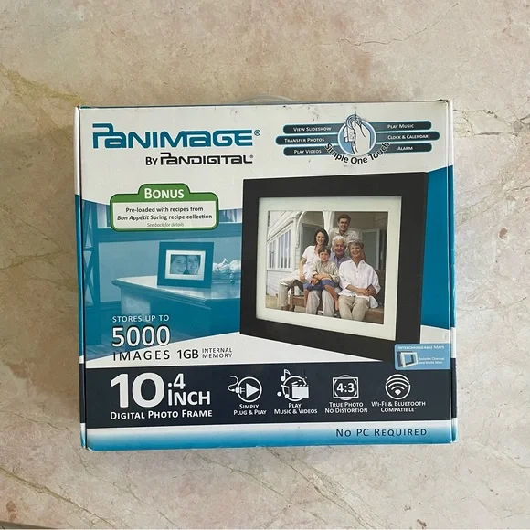 Pandigital 10.4-Inch Digital Photo Frame - Brown
