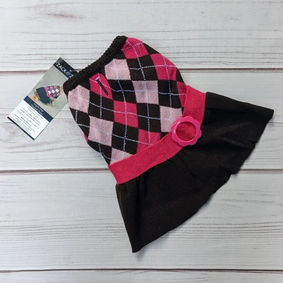 🚨SALE🚨 $19 (Make Offer) Brown & Pink Preppy Sweater Dress 🏆HP🏆