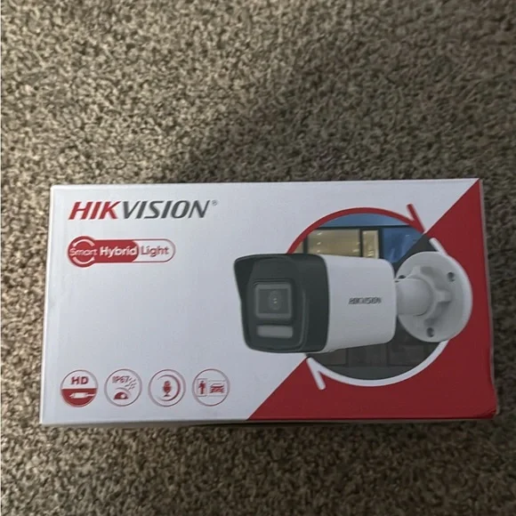 Hikvision Black and White Smart Hybrid Camera
