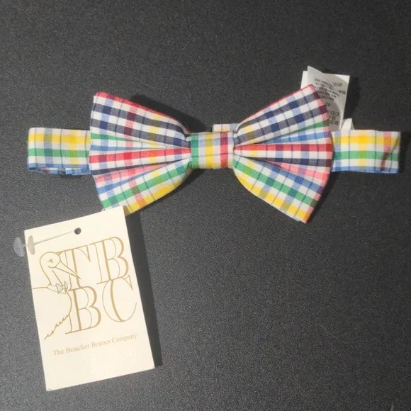 TBBC Baby Boy Baylor Broadcloth Plaid Bowtie. Size 2-12 Months NWT