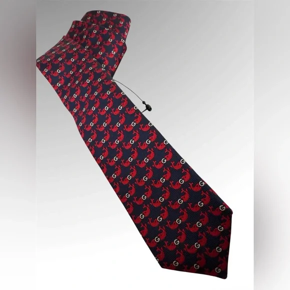Gucci 100% Silk Red and Blue Tie sz S 100 cm