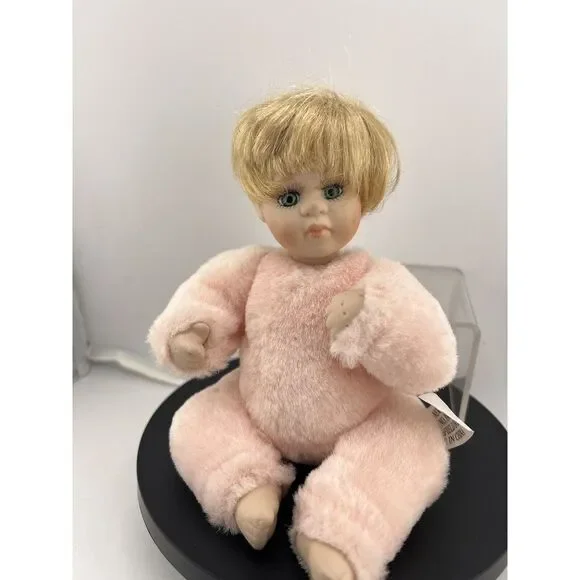 McField‎ Int. Co. Porcelain Doll Joined Body Furry Bunny Suit No Hat Vintage