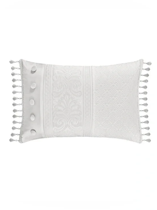 J. Queen New York Bianco Boudoir Decorative Throw Pillow NWT