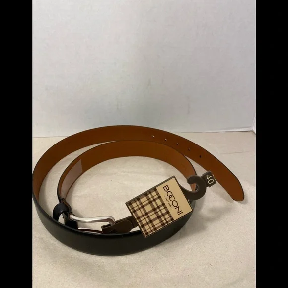 Boconi Black leather belt size 36