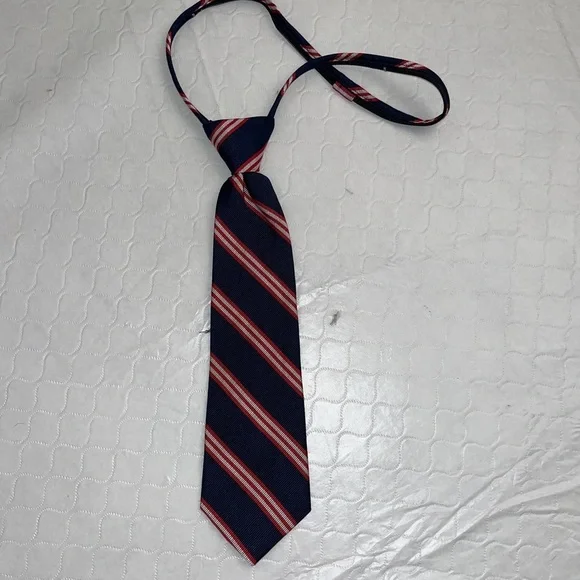 Canterbury navy red white easy zipper tie