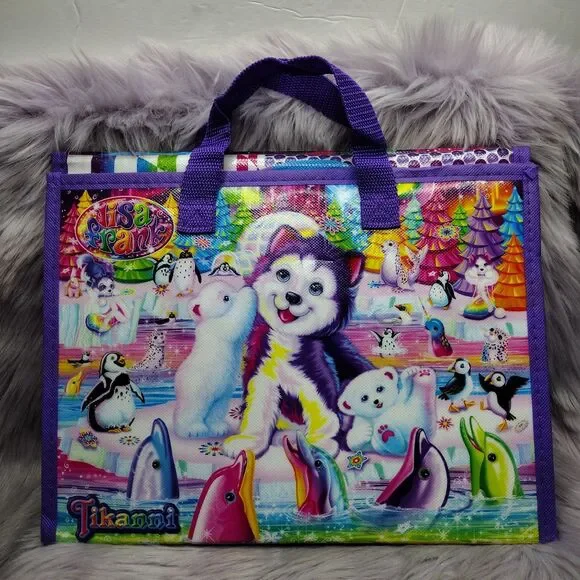 Lisa Frank Tikanni Husky Trifold Portfolio Storage Case Folder School Art 2022