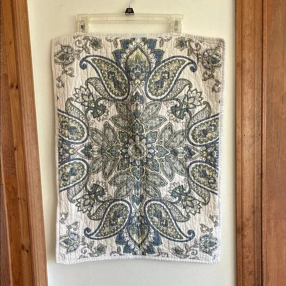 THRESHOLD Paisley Mandala Blue and Green Standard Pillow Sham