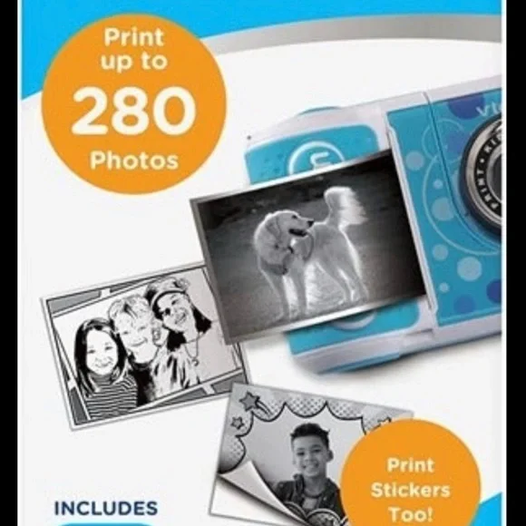 Vtech KidiZoom Printcam Paper Refill Pack, 3 Regular 2 Sticker Rolls - New