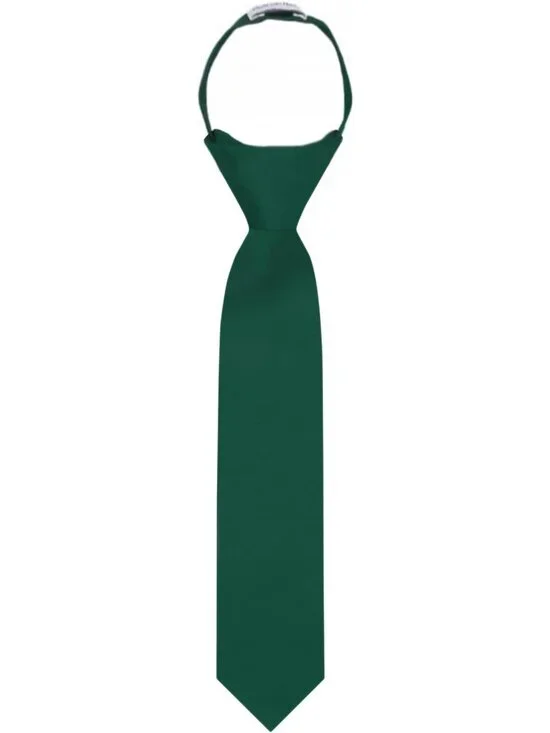 Jacob Alexander Kids Solid Zip-Up Necktie -11