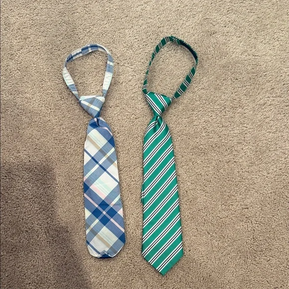 Janie and Jack Blue and Green Kids Ties