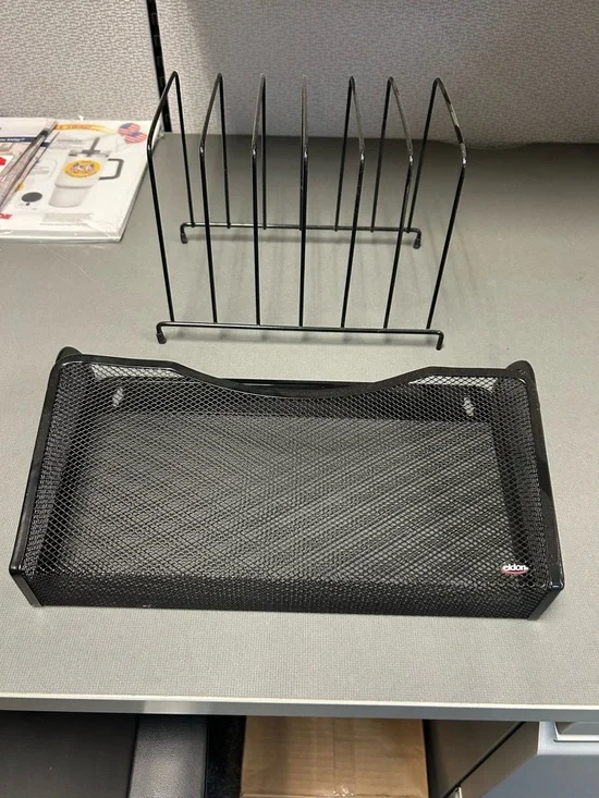 Mesh Desk Tray Organizer in Black - edison