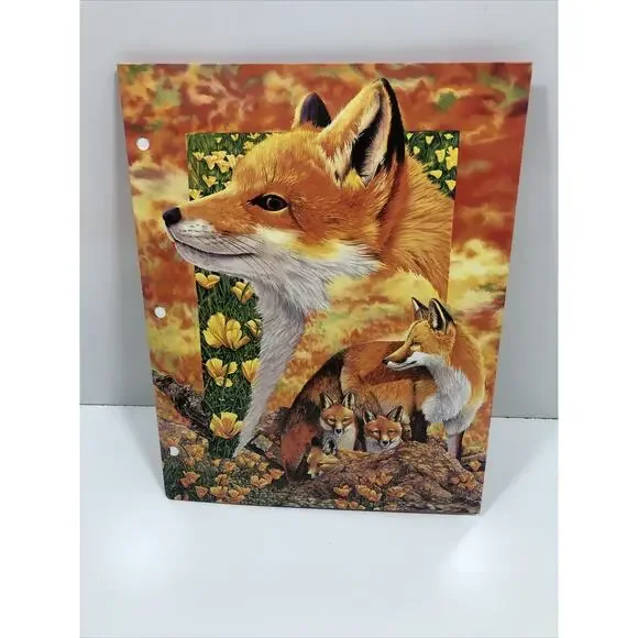 1996 Wild Animals‎ Folder And 6 Posters USA Red Fox Owl Windows To The Wild