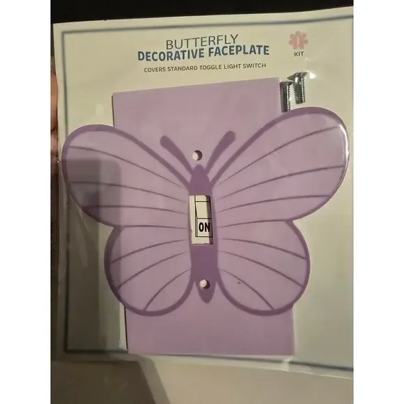 Butterfly Purple Light Switch Faceplate