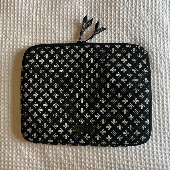 Vera Bradley Black and White Floral Laptop Sleeve