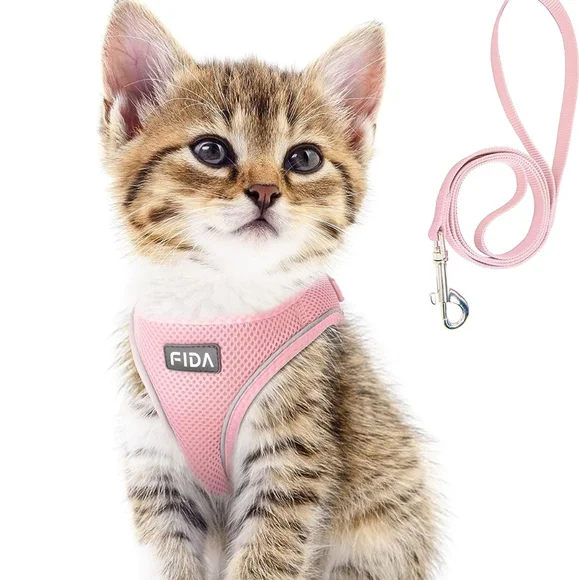 Fida Cat Harness and Leash Set for Walking Kitten and Puppy, Escape Proof Kitten
