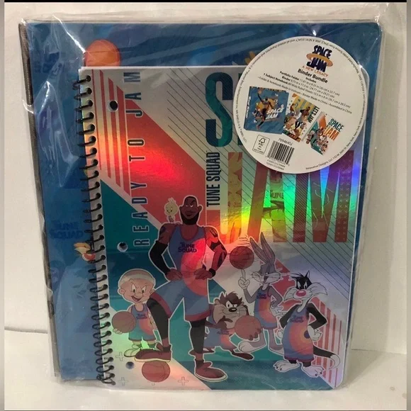 Space Jam binder bundle Space Jam basketball Tune Squad let’s Jam graphic blue